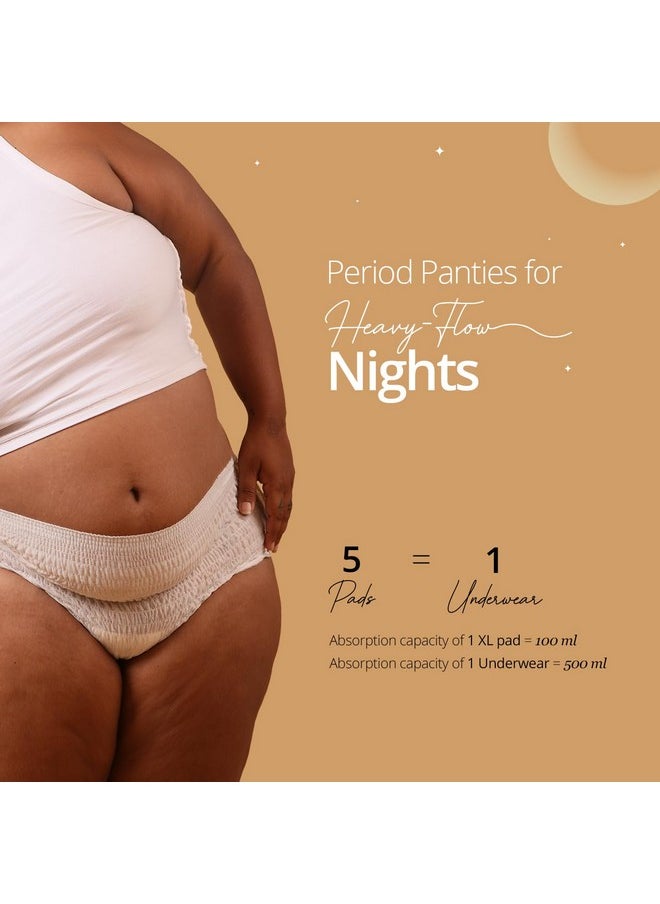 CARMESI Hygiene Bliss Combo | 4 Period Panties (Xl-Xxl) And Intimate Wash (100Ml) | Maternity Panties For Super-Heavy Flow | Ph Balanced Wash To Prevent Burning & Itching  - Image 3