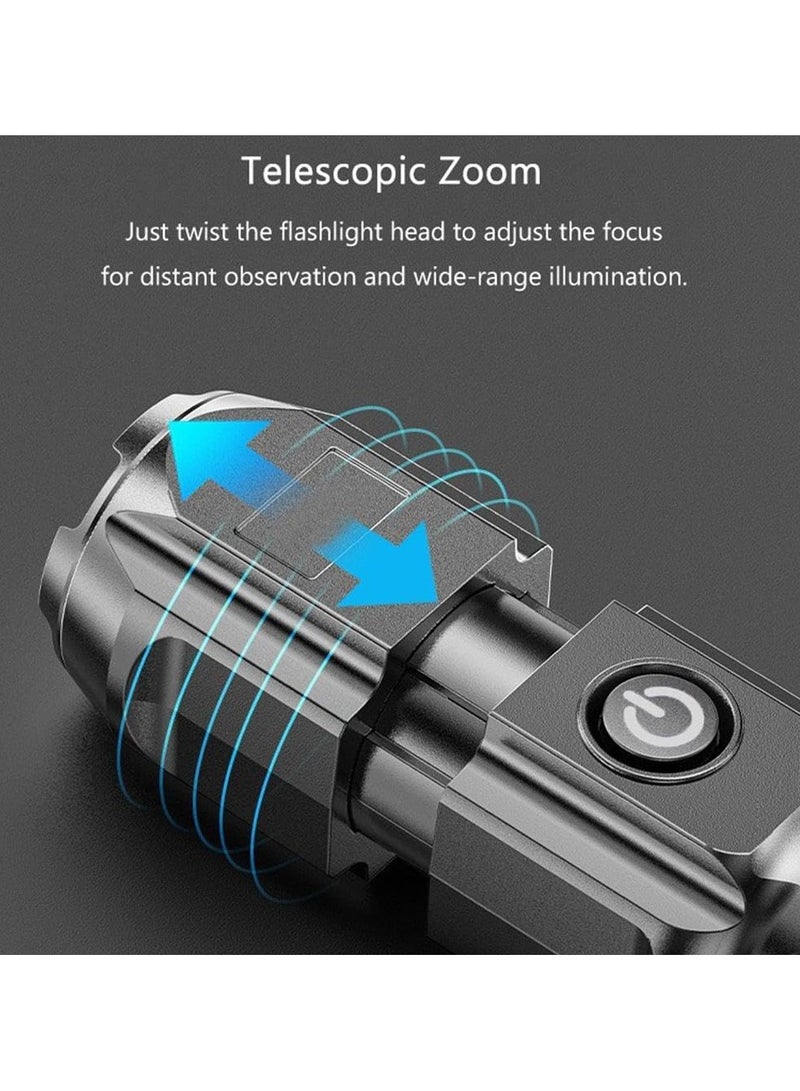 مصباح يدوي فائق السطوع قابل للتكبير - محمول، متعدد الوظائف، تكبير تلسكوبي للاستخدام المنزلي في الهواء الطلق - Image 2
