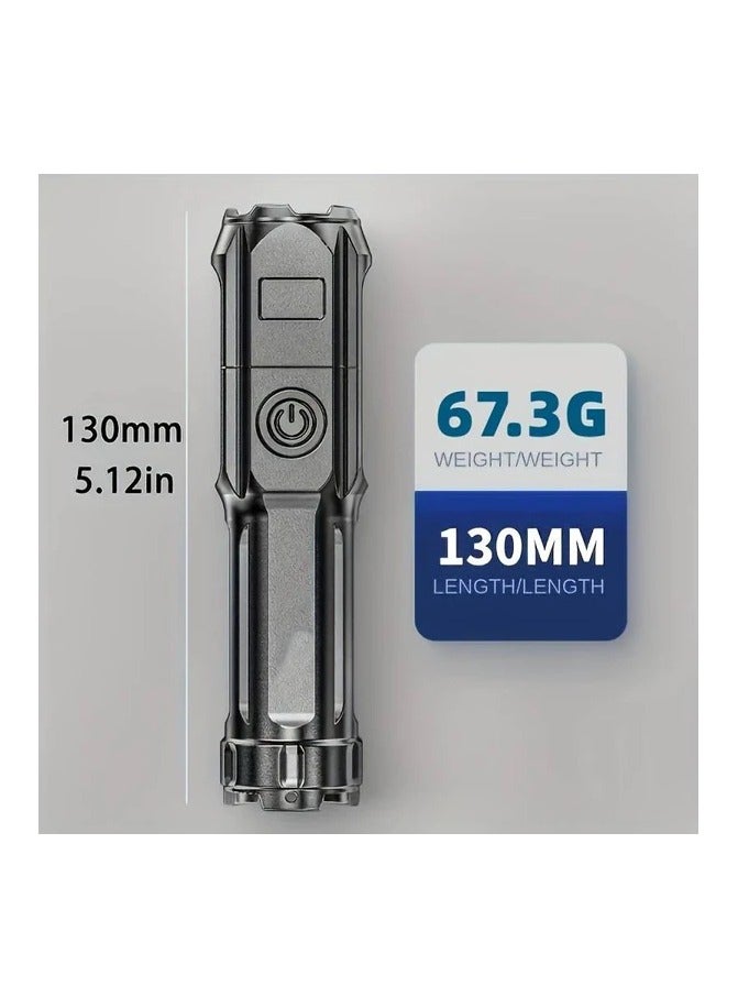 مصباح يدوي فائق السطوع قابل للتكبير - محمول، متعدد الوظائف، تكبير تلسكوبي للاستخدام المنزلي في الهواء الطلق - Image 5