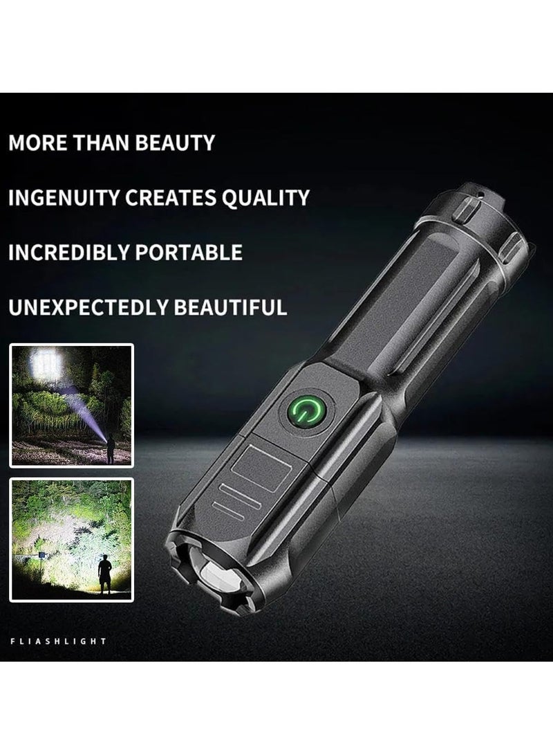 مصباح يدوي فائق السطوع قابل للتكبير - محمول، متعدد الوظائف، تكبير تلسكوبي للاستخدام المنزلي في الهواء الطلق - Image 4