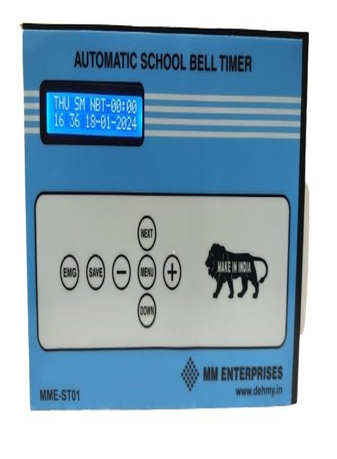 MME Electronic Watchman Automatic School Timer with Industrial gong Bell for Schools, Offices, Factories - Image 2