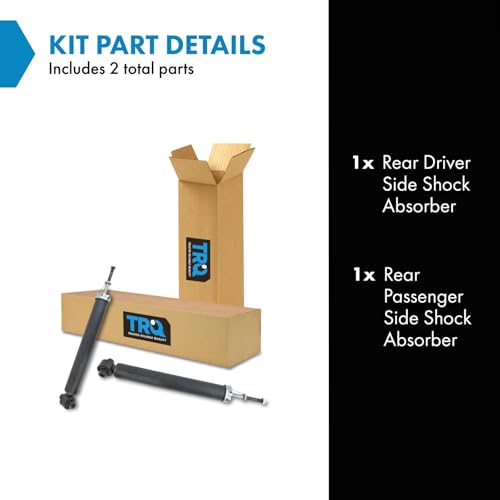 TRQ Rear Shock Absorber Set Compatible with 2008-2015 Scion xB 2010-2015 Toyota Prius 2012-2015 Prius Plug-In - Image 2