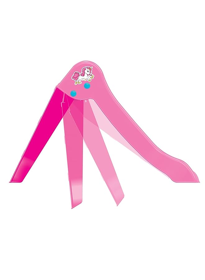 Dolu Foldable Unicorn Kids Slide (111 X 47 X 70 Cm) Slide With Ladder For Outdoor And Indoor Use Pink - Image 2