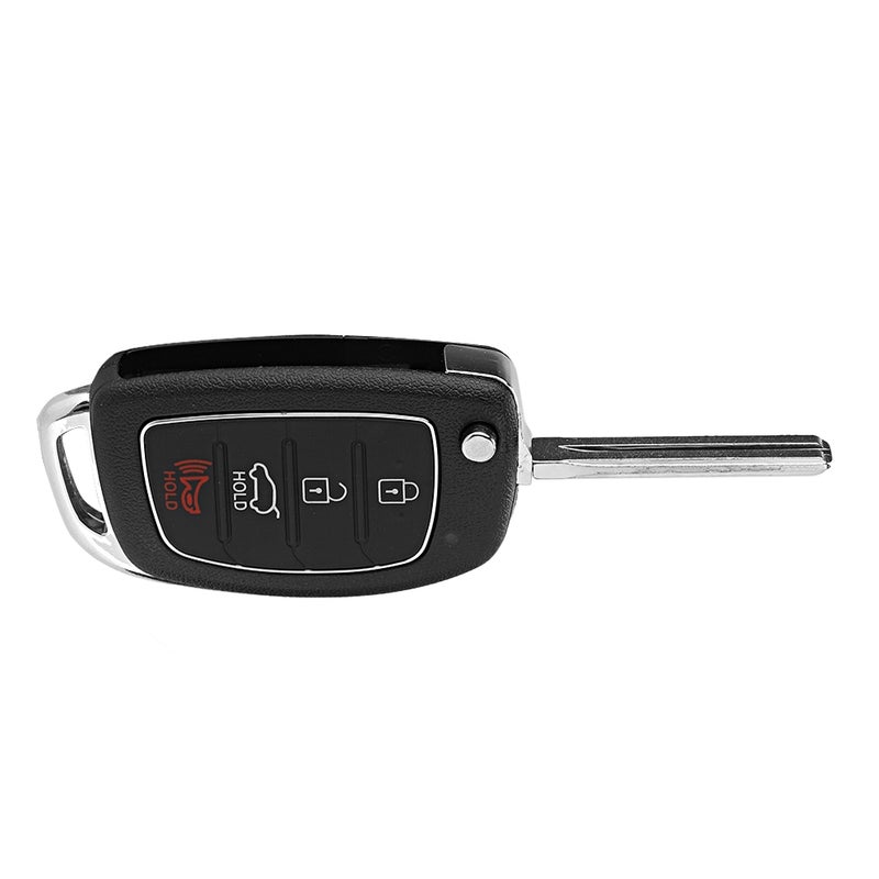 Flip 4 Button Remote Key Fob Case Shell Cover Fit For Hyundai Santa Fe (ix45) 2013-2014 - Image 4