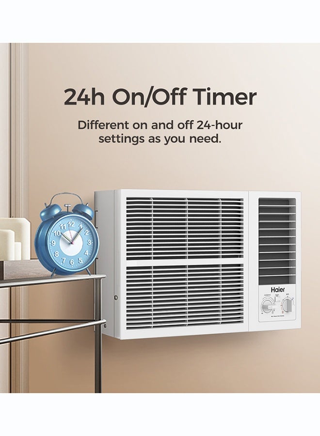 هاير Haier Window AC 18000 BTU Cool Only | HW-18LME13/R2(T3N) |  100% Copper | 24 Hours Timer | Easy Clean Filters | 4-Ways Airflow Direction | 5-Years Compressor Warranty | 2-Years All Parts Warranty | White Color 1765 W HW-18LME13/R2(T3N) White Color - Image 5