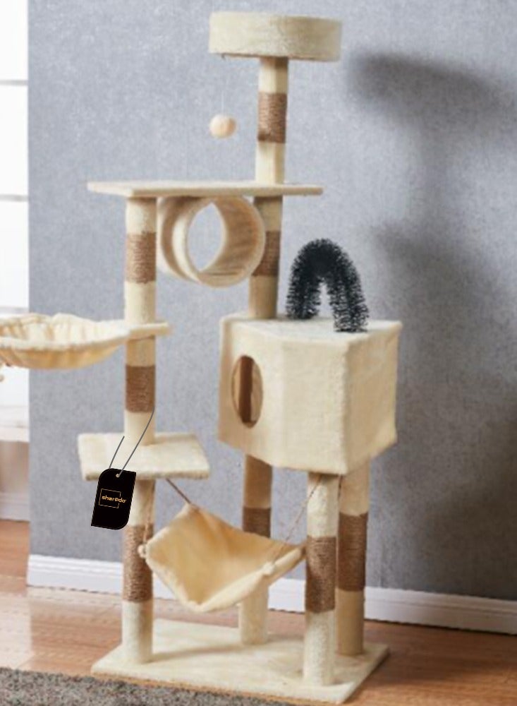 Sharpdo Multifunctional Cat Tree Cat Climbing Frame Cat Jumping Platform Cat Tower Cat Houses Toys for Kittens - Image 2