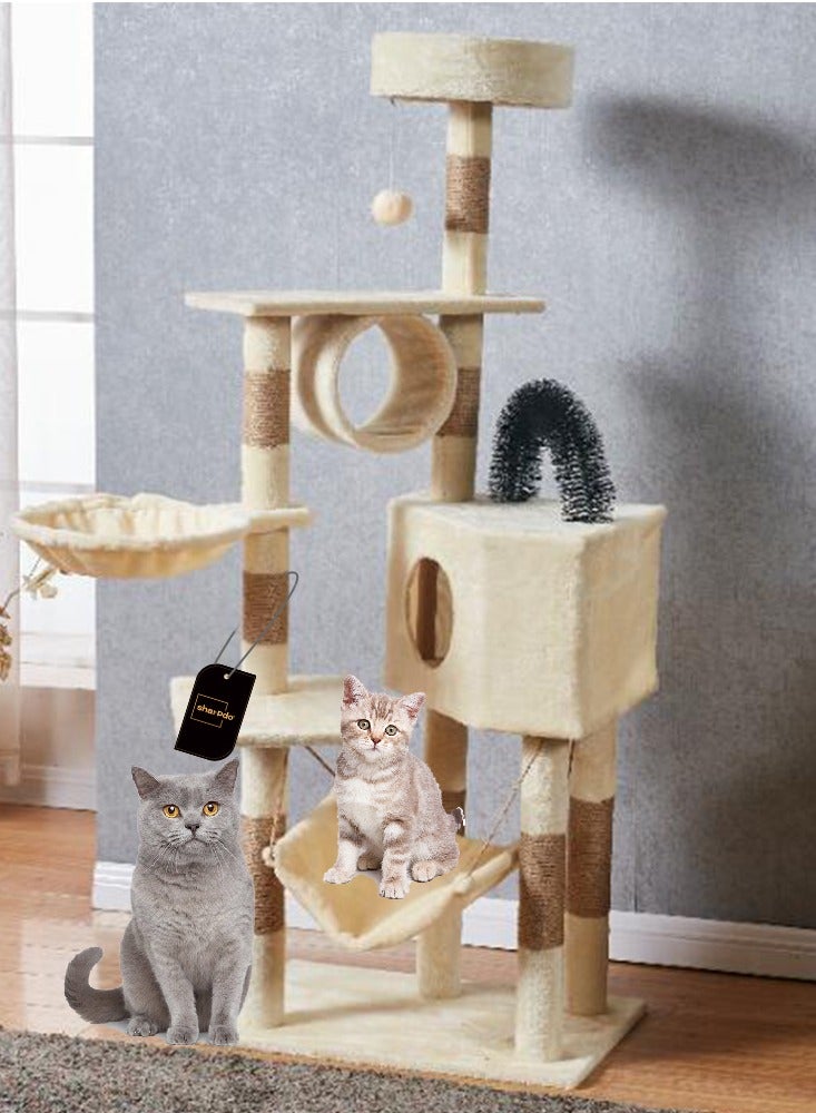 Sharpdo Multifunctional Cat Tree Cat Climbing Frame Cat Jumping Platform Cat Tower Cat Houses Toys for Kittens - Image 3
