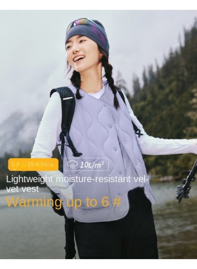 Casual And Versatile】autumn And Winter Fleece Vest For Women, Layering Without Bulk, Slimming And Warm Waistcoat Outerwear For Women - Image 1