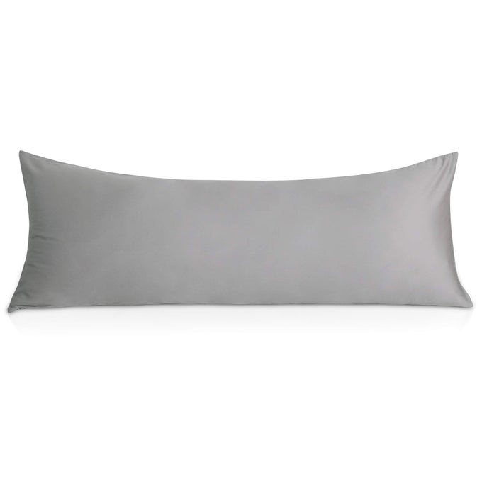 100 COTTON BODY PILLOWCASE 800 THREAD COUNT21X54 MOISTURE ABSORBENT AND BREATHABLE PREMIUM HOTEL BODY PILLOW COVER FOR ALL SEASONS LIGHT GRAY
