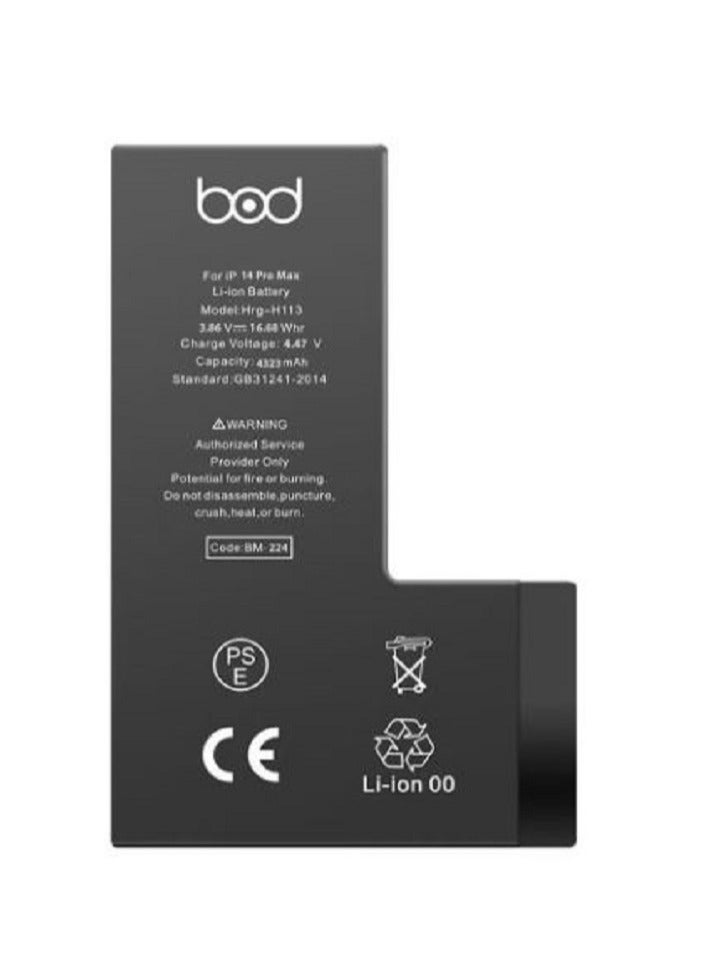 BOD Li-ion Original High Capacity Battery For iPhone 14 Pro Max Black - Image 2