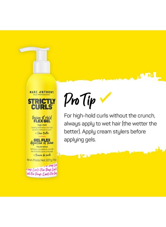 مارك أنتوني جل تصفيف الشعر Define & Hold Flex، تجعيدات دقيقة - تجعيدات متوسطة إلى خشنة - تثبيت قوي، تحكم طويل الأمد في التجعد ولمعان إضافي مع زبدة الشيا - منتجات شعر مضادة للتجعد للنساء - Image 3