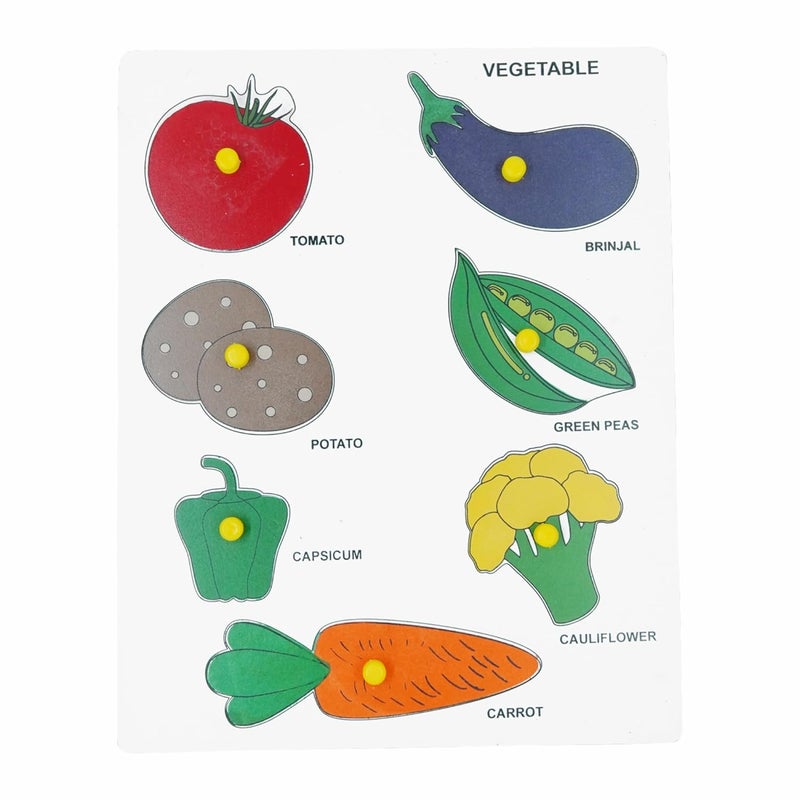 Tantrums Preschool Vegetable Puzzle Set with Knobs - Educational Learning Aid for Kids - Image 1