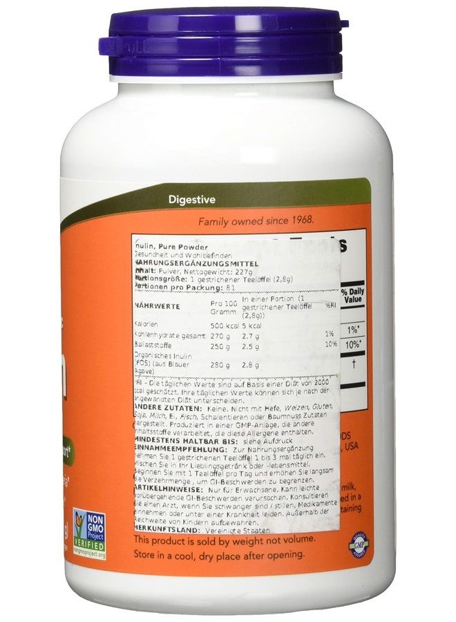 Now - Organic Inulin Powder 8 Oz - Image 2