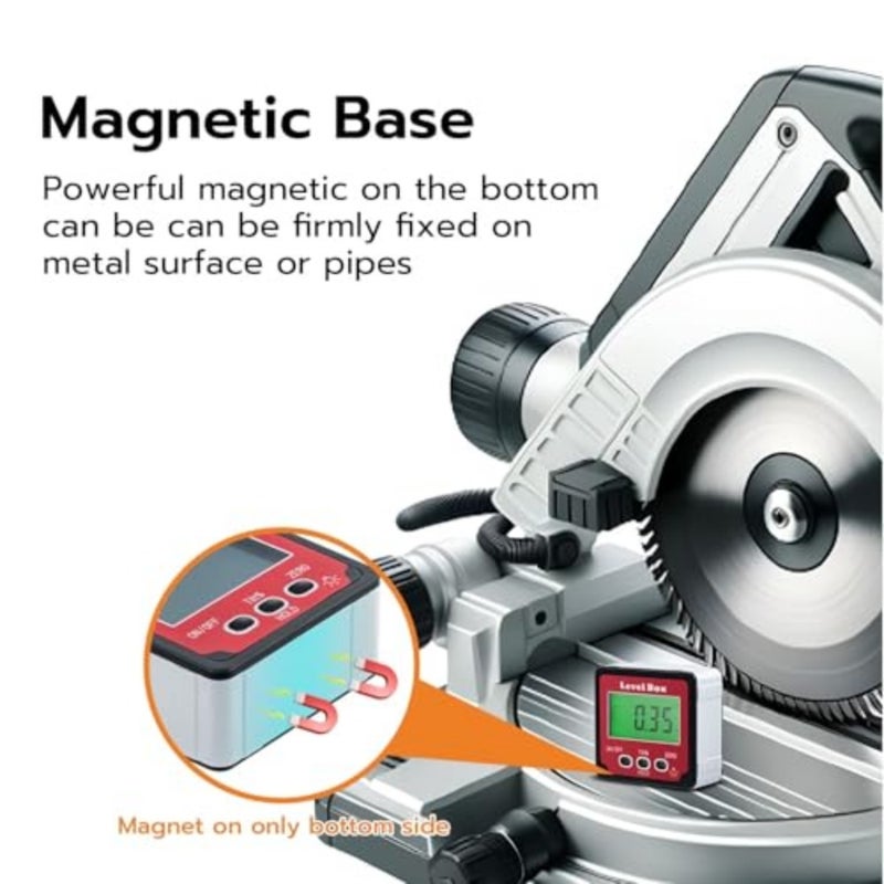 Angle Finder MagneticTable Saw Angle Finder Tool - Digital Inclinometer -4 of 90 Degree Finder Cube Digital Protractor Bevel Gauge for Woodworking Micro Jig - Image 5