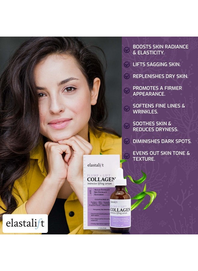 elastalift - Elastalift Collagen Serum For Face | Collagen Face Serum For Skin Tightening Helps Lift, Plump, & Firm Sagging Skin | Serums For Skin Care | Anti Wrinkle Boost, Fragrance Free, 1.75 Fl Oz - Image 1
