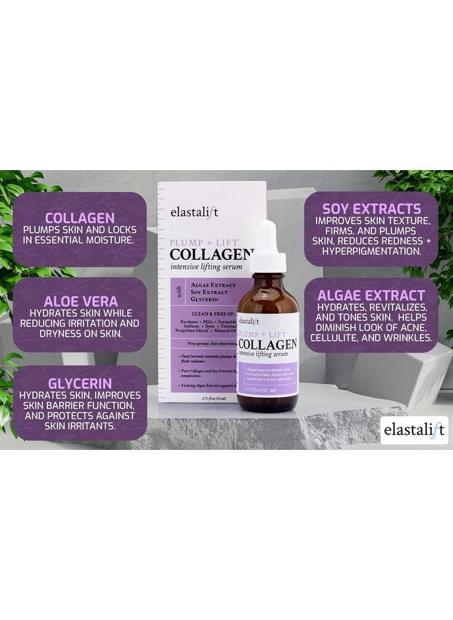 elastalift - Elastalift Collagen Serum For Face | Collagen Face Serum For Skin Tightening Helps Lift, Plump, & Firm Sagging Skin | Serums For Skin Care | Anti Wrinkle Boost, Fragrance Free, 1.75 Fl Oz - Image 1