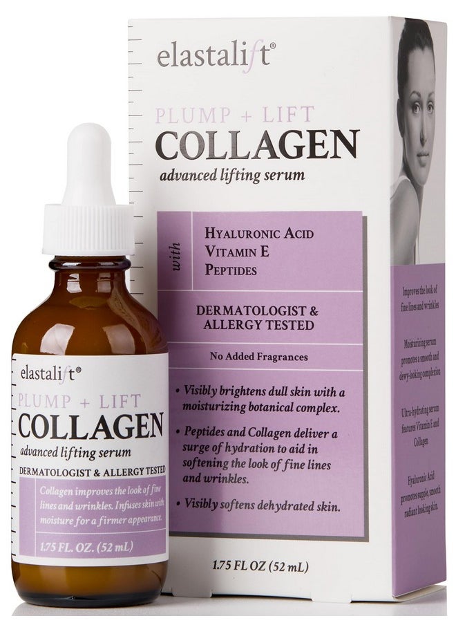 elastalift - Elastalift Collagen Serum For Face | Collagen Face Serum For Skin Tightening Helps Lift, Plump, & Firm Sagging Skin | Serums For Skin Care | Anti Wrinkle Boost, Fragrance Free, 1.75 Fl Oz - Image 1