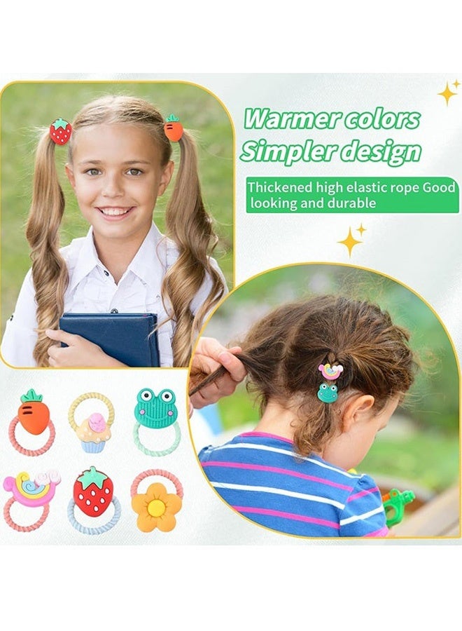 100 قطعة من أربطة الشعر للأطفال الرضع على شكل زهور كرتونية لطيفة مع حقيبة تخزين على شكل وحيد القرن إكسسوارات شعر مرنة وناعمة للفتيات الصغيرات لا تسبب أي ضرر حاملات ذيل الحصان أربطة شعر ملونة للارتداء اليومي الاحتفالات حفلات أعياد الميلاد التجمعات الهدايا - Image 5