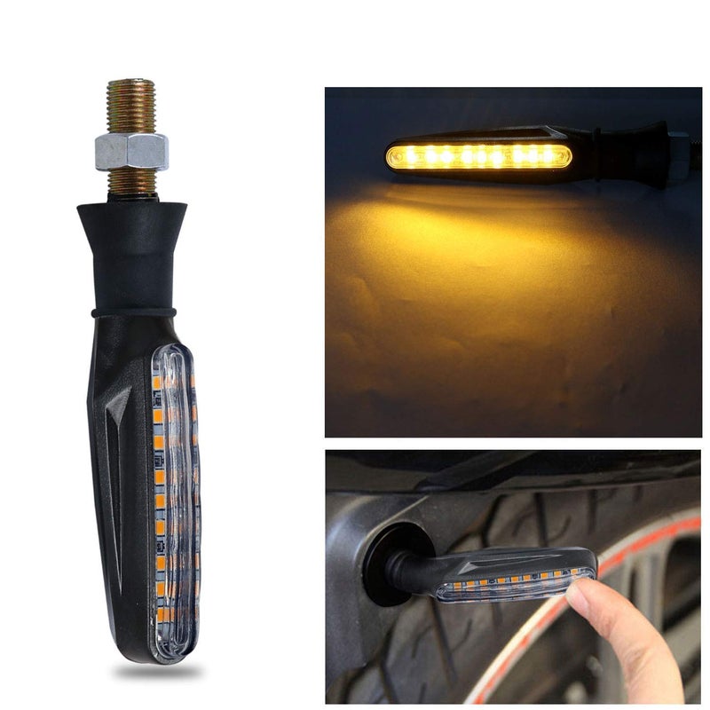 DHANVINE Front & Rear Side Sleek Yellow Indicator Light Set of 4 For Hero Super Splendor - Image 3