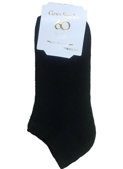 Goo Socks 12 Pairs of Black Color Booties Socks 