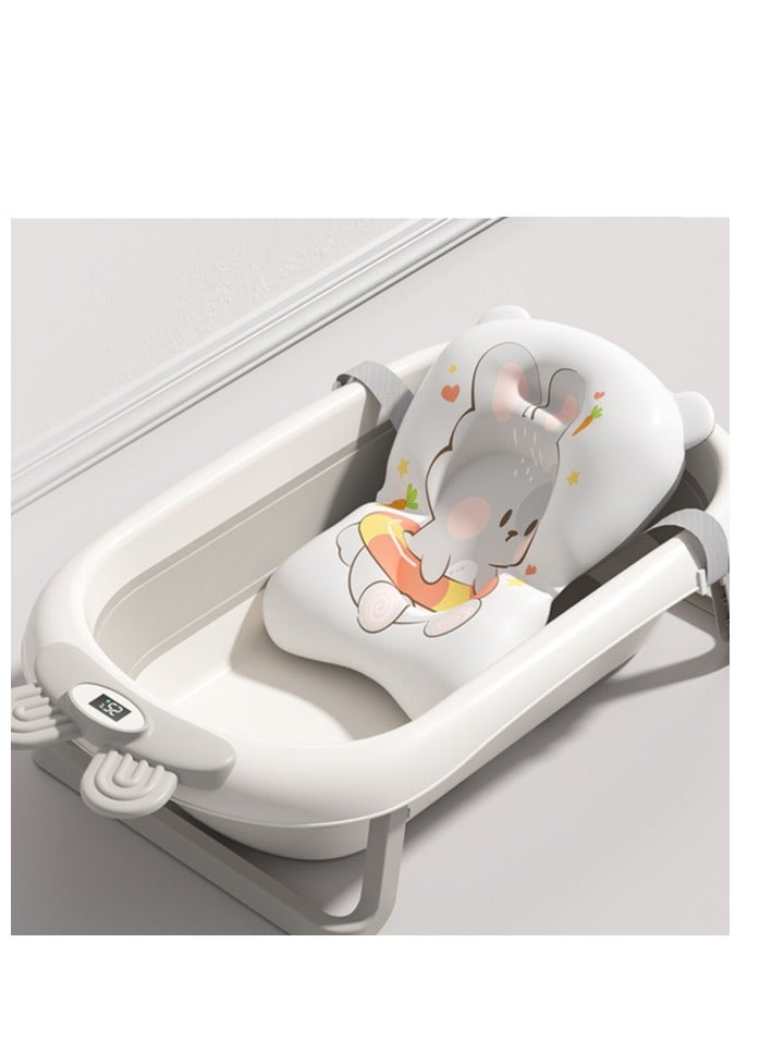 MIXDE Baby Bathtub Portable With Baby Cushion Tub Anti Slip Proof New Born Toddler Bathing Tub