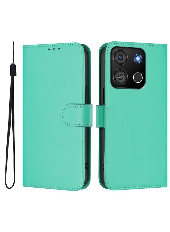 اس-توب جراب لهاتف itel A05s مصنوع من الجلد بلون سادة مع حبل تعليق - Image 2