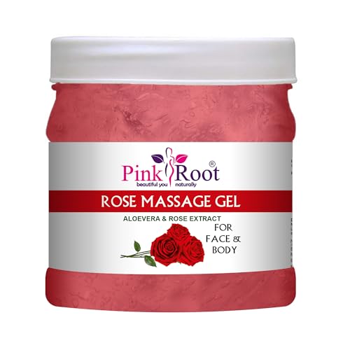Pink Root Rose Facial Massage Gel,Hydrate & Glow Gel with Rose Extracts 500ml - Image 1