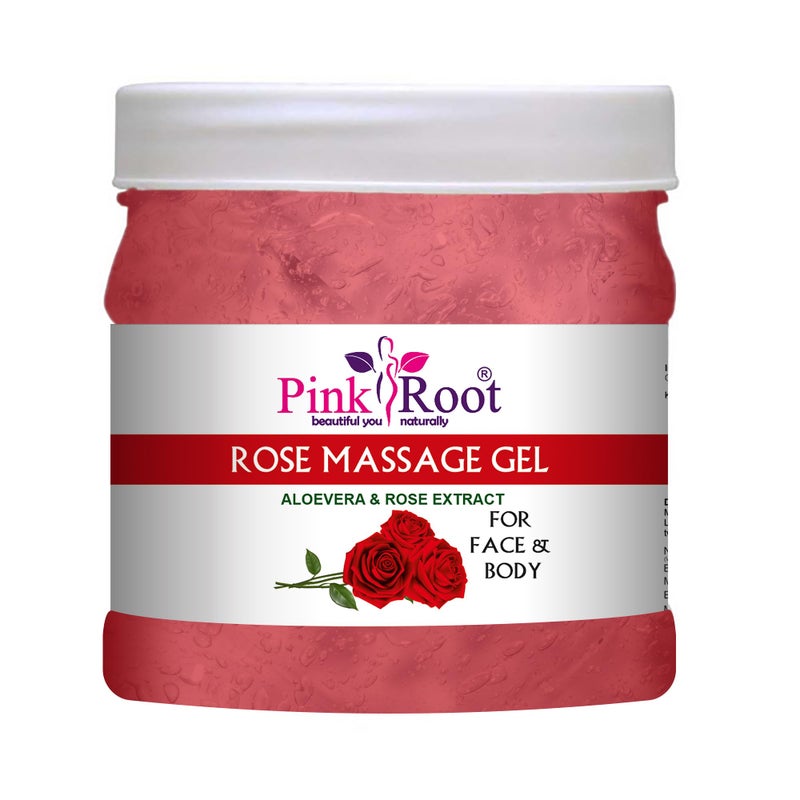 Pink Root Rose Facial Massage Gel,Hydrate & Glow Gel with Rose Extracts 500ml - Image 2
