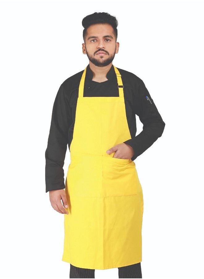 YANEK YANEK Kitchen Apron | Unisex Chef Kitchen Adjustable Bib Apron with Pockets | For Home, Restaurant, Cafe  - Image 1