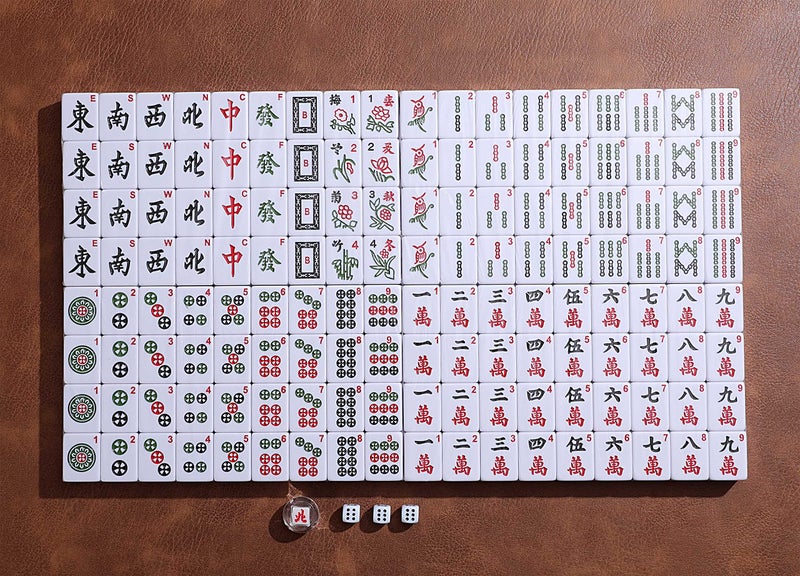 Mose Cafolo Professional Chinese Mahjong Game Set 146 Numbered Large Size Tiles with Carrying Travel Case, Complete Mahjong Tiles Set (Majiang, Mah-Jongg, Ma Jong) - Image 3