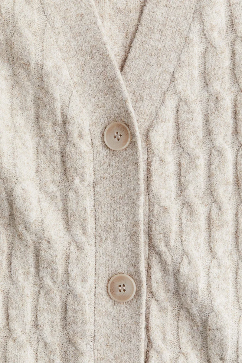 H&M Long cable-knit cardigan