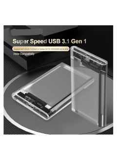 AROAQ Transparent HDD Case for hard drive Super Speed USB 3.0 Gen 1 Mobile External Hard Drive Case  - Image 2