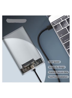 AROAQ Transparent HDD Case for hard drive Super Speed USB 3.0 Gen 1 Mobile External Hard Drive Case  - Image 5