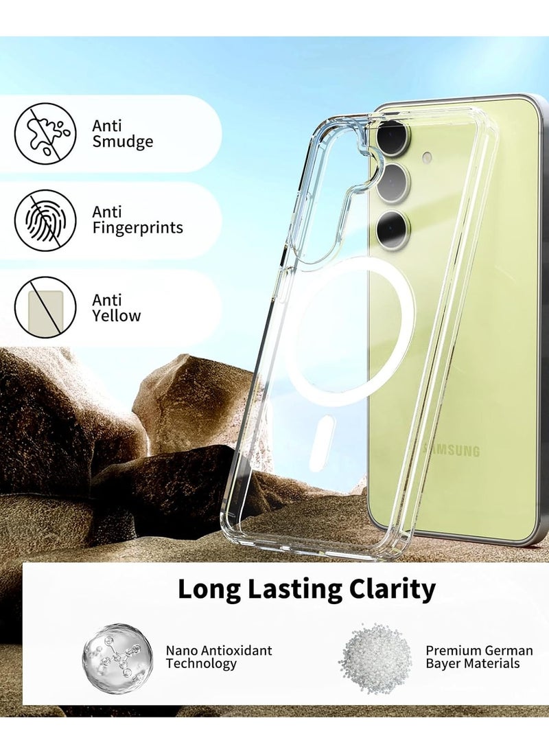 DUSALA Samsung S25 Plus Magsafe Case Cover Support Wireless Charging Shockproof Slim Fit Galaxy S25 Plus Cover Lightweight Scratch-Resistant Protective Case for Samsung Galaxy S25 Plus 6.7" Clear - Image 3
