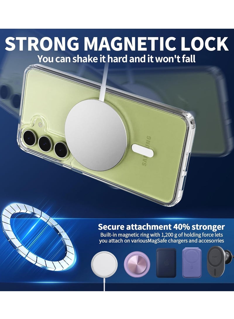 DUSALA Samsung S25 Plus Magsafe Case Cover Support Wireless Charging Shockproof Slim Fit Galaxy S25 Plus Cover Lightweight Scratch-Resistant Protective Case for Samsung Galaxy S25 Plus 6.7" Clear - Image 4