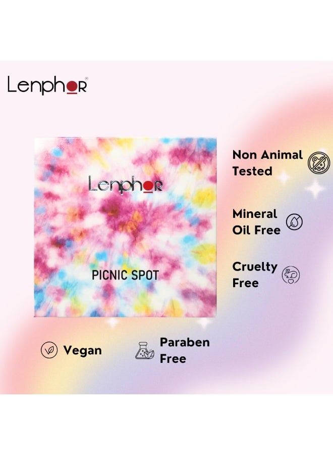 Lenphor Eye Shadow 9 in 1 Palette - Picnic Spot Matte Shimmer Glitter Pressed | All Highly Pigmented Blending Powder with Gorgeous Pearls 10.8 gm - Image 4