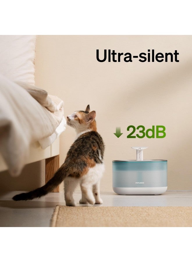 PETLIBRO PETLIBRO Cat Water Fountain Stainless Steel,Ultra Quiet,71fl oz/2.1L Automatic Cat Fountain,Two Flow Modes,BPA-Free Capsule Metal Healthy Pet Water Fountain for Cats Inside  - Image 3
