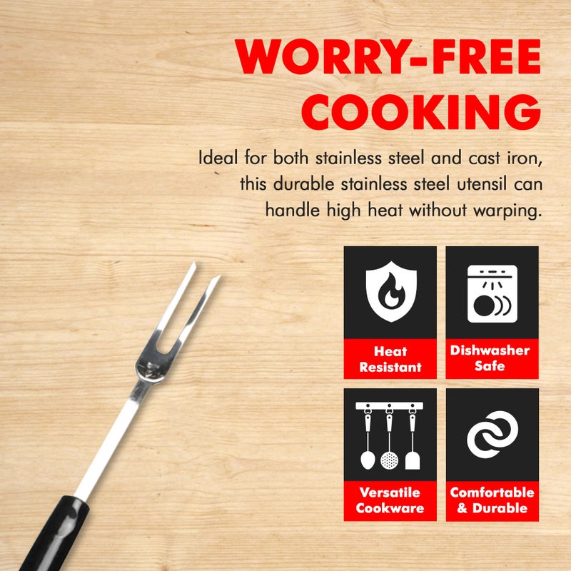 Chef Craft Select Meat Cooking Fork, 13 inch, Stainless Steel - Image 3