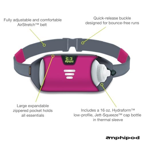 Amphipod Stealth Runner Bottle Back Storage Hydration Belt 5K10K Endurance Ultra Running Men Women 16 oz Punch 16 oz - Image 3