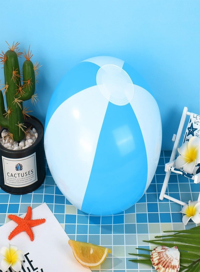 Whaline 3Pcs Inflatable Beach Ball Blue Purple Pink Mermaid Theme Color 16 Inch Round Pool PVC Balls Game Toys for Summer Tropical Beach Party - Image 3