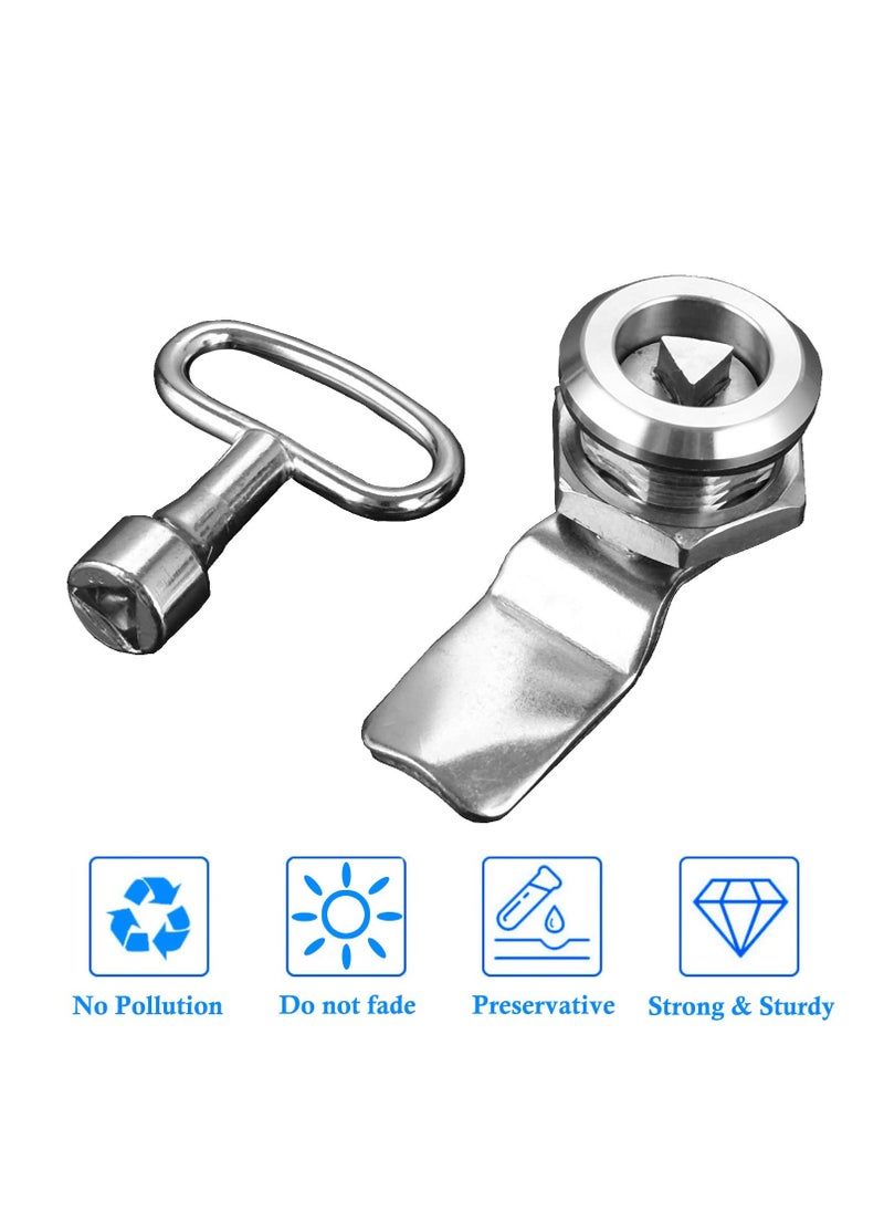 SYOSI - Electric Meter Box Latch High Quality Gas Meter Box Lock with Triangle Key Threaded Cam Lock Secure Your Valuables for Mailbox Cabinet and Furniture 2 Pack - Image 1