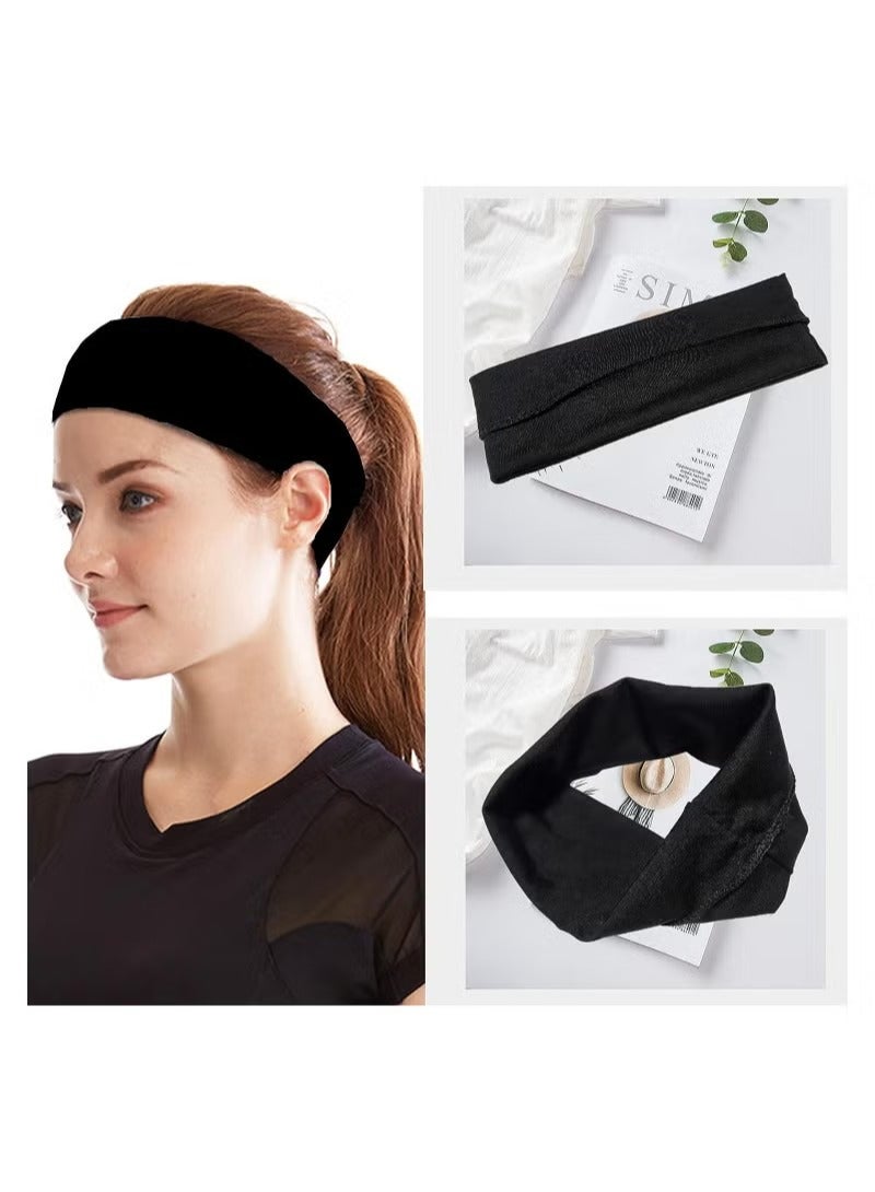 Generic 6 Pcs Sports Headbands For Women Elastic Sweat Yoga Hairbands Non Slip Soft Thin Head Band Fashion Hair Wrap  - Image 2