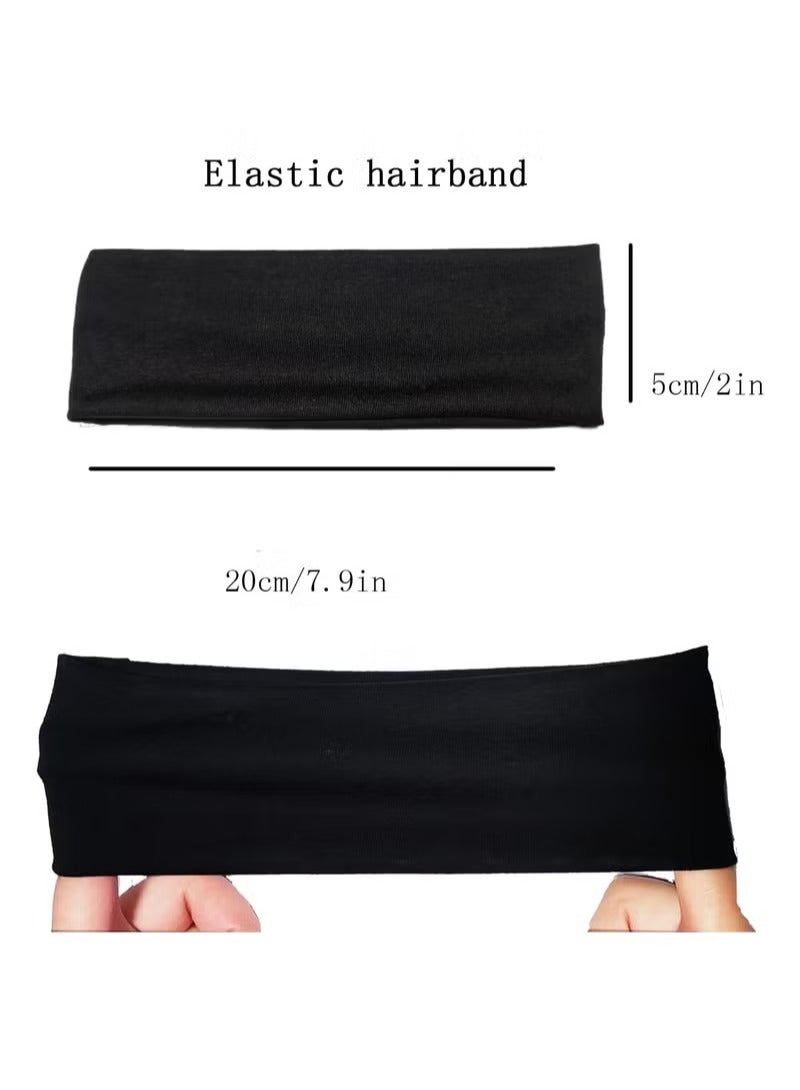 Generic 6 Pcs Sports Headbands For Women Elastic Sweat Yoga Hairbands Non Slip Soft Thin Head Band Fashion Hair Wrap  - Image 3