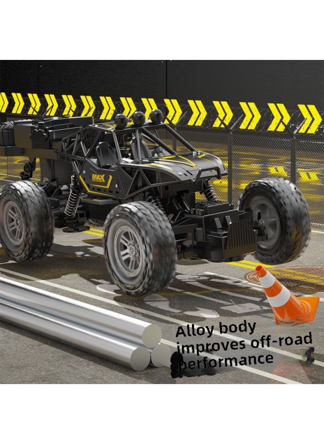 Generic [Direct Supply] Super Large Four-wheel Drive Racing Car Remote Control Car Model Alloy Remote Control Car High Speed Drift Climbing-Color:37.5cm Four-wheel Drive Eight-wheel Climbing Off-road Vehicle [earl Gray]-Proportion:3 Rechargeable Batteries [free Remote Control Battery + Charging Cable]  - Image 3