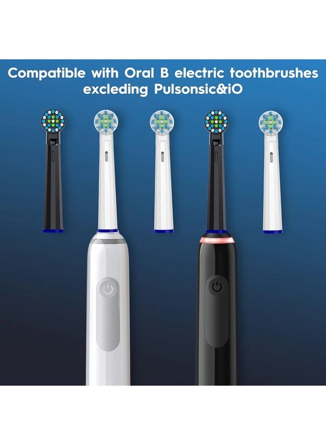 4 عبوات رؤوس فرشاة أسنان كهربائية بيضاء بديلة متوسطة النعومة متوافقة مع سلسلة Oral B - Image 5
