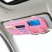 Da by Car Sun Visor Organizer Auto Interior Accessories Visor Pocket Organizer Car Truck Visor Storage Pouch Holder with MultiPocket Double Zippers New Pink - Image 2