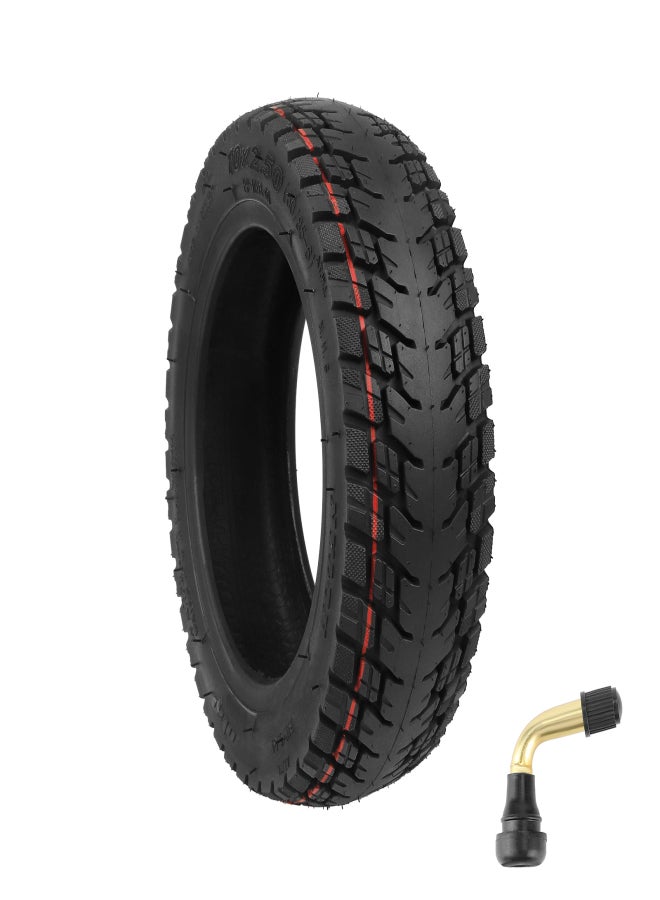 Ulip 10x2.5 Tubeless Tire 60/85-6 Off-Road Vacuum Tire 10 Inch Electric Scooter Tire Explosion-Proof Inflatable Rubber Tyre with Nozzle - Image 1