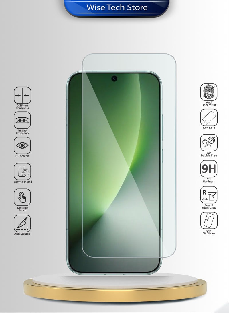 دبليو تيك واقي شاشة زجاجي مقسى مع حواف منحنية 9H 2.5D لسلسلة Honor Magic8 5G 2025 WTech Premium (MSG9CN) - شفاف - Image 2