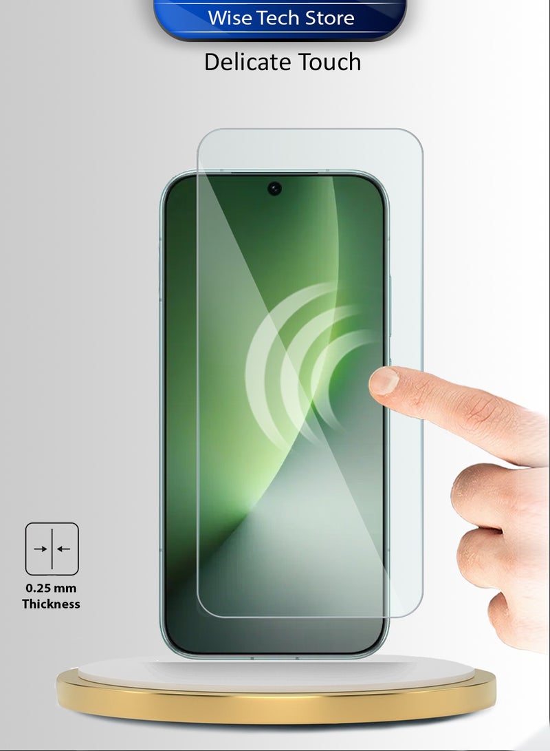 دبليو تيك واقي شاشة زجاجي مقسى مع حواف منحنية 9H 2.5D لسلسلة Honor Magic8 5G 2025 WTech Premium (MSG9CN) - شفاف - Image 4