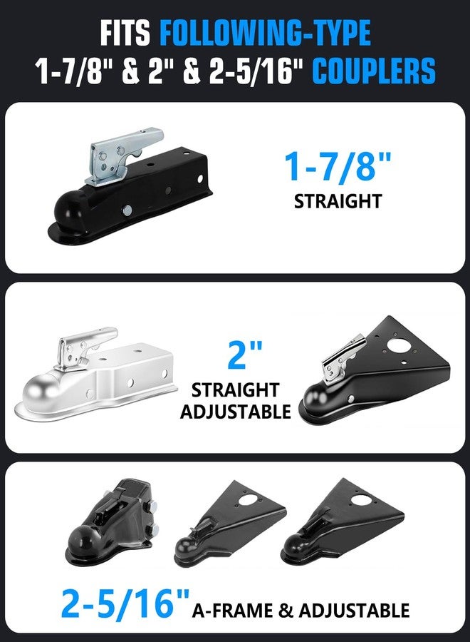 NUOVEPE Trailer Hitch Locks Coupler Tongue: Black - Image 2